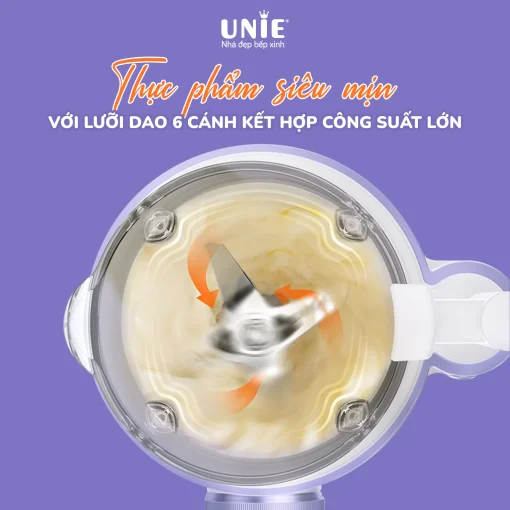 Máy làm sữa hạt UNIE UMB06, 6 chức năng xay nấu, chất liệu inox 304-600ml - Hình ảnh 6