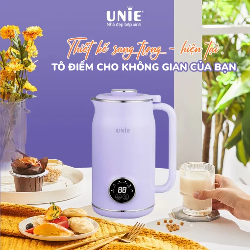 Máy làm sữa hạt UNIE UMB06, 6 chức năng xay nấu, chất liệu inox 304-600ml - Hình ảnh 8