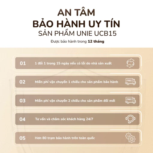 Máy làm sữa hạt UNIE UCB15, giảm ồn 30%, 10 chức năng nấu-1.5L - Hình ảnh 20