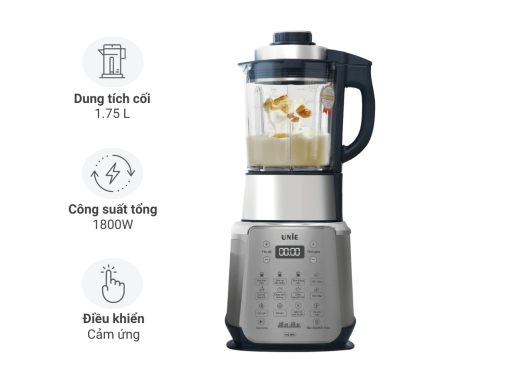 Máy làm sữa hạt UNIE V9S PRO dung tích 1,75L, xay nấu siêu êm