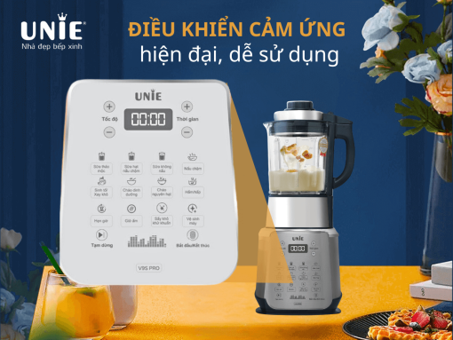 Máy làm sữa hạt UNIE V9S PRO dung tích 1,75L, xay nấu siêu êm - Hình ảnh 15