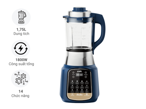 Máy làm sữa hạt UNIE VX dung tích 1.75L, 14 chức năng nấu