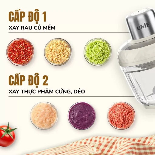 Máy xay thịt UNIE UM366 dung tích 2,5L, 2 cối xay thủy tinh tiện lợi - Hình ảnh 8