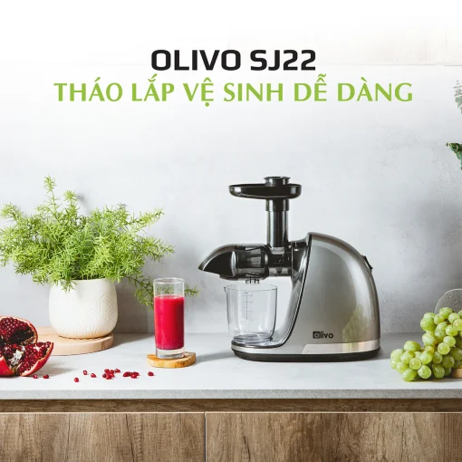 Máy Ép Chậm Trục Ngang OLIVO SJ22 – Ép Rau Không Kẹt, Kiệt Bã, Dễ Vệ Sinh - Hình ảnh 12