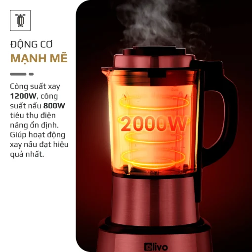 Máy Làm Sữa Hạt OLIVO X20 PLUS – Phiên Bản Nâng Cấp, 3 Chức Năng Nấu Sữa, Tạm Dừng Thông Minh, Chạy Êm - Hình ảnh 12