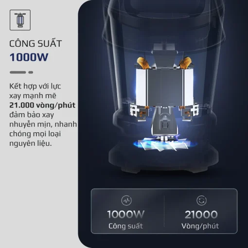 Máy Xay Sinh Tố OLIVO MB1000 – 3 Cốc Xay Linh Hoạt, Xay Đá, Smoothie, Đồ Ăn Dặm, Công Suất 1000W - Hình ảnh 14