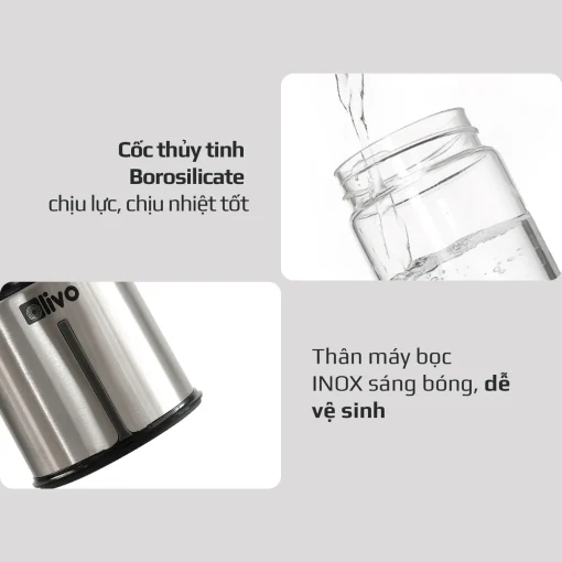 Máy Xay Sinh Tố Cầm Tay OLIVO PB01 – Xay Được Đá, Sạc Pin Không Cần Dây, Nhỏ Gọn, Dung Tích 450ML - Hình ảnh 18