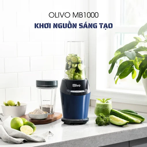 Máy Xay Sinh Tố OLIVO MB1000 – 3 Cốc Xay Linh Hoạt, Xay Đá, Smoothie, Đồ Ăn Dặm, Công Suất 1000W - Hình ảnh 17