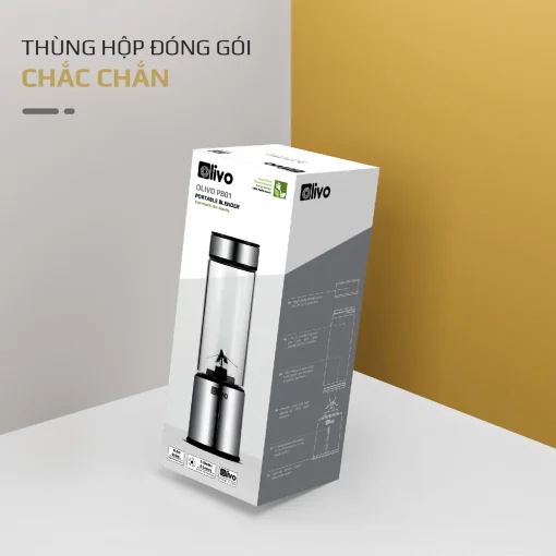 Máy Xay Sinh Tố Cầm Tay OLIVO PB01 – Xay Được Đá, Sạc Pin Không Cần Dây, Nhỏ Gọn, Dung Tích 450ML - Hình ảnh 19