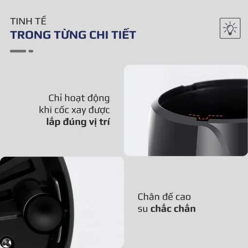 Máy Xay Sinh Tố OLIVO MB1000 – 3 Cốc Xay Linh Hoạt, Xay Đá, Smoothie, Đồ Ăn Dặm, Công Suất 1000W - Hình ảnh 20