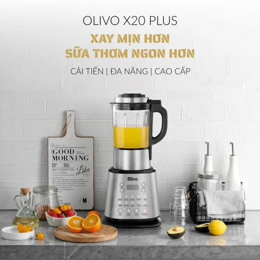 Máy Làm Sữa Hạt OLIVO X20 PLUS – Phiên Bản Nâng Cấp, 3 Chức Năng Nấu Sữa, Tạm Dừng Thông Minh, Chạy Êm - Hình ảnh 2