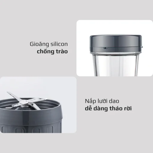 Máy Xay Sinh Tố OLIVO MB1000 – 3 Cốc Xay Linh Hoạt, Xay Đá, Smoothie, Đồ Ăn Dặm, Công Suất 1000W - Hình ảnh 21