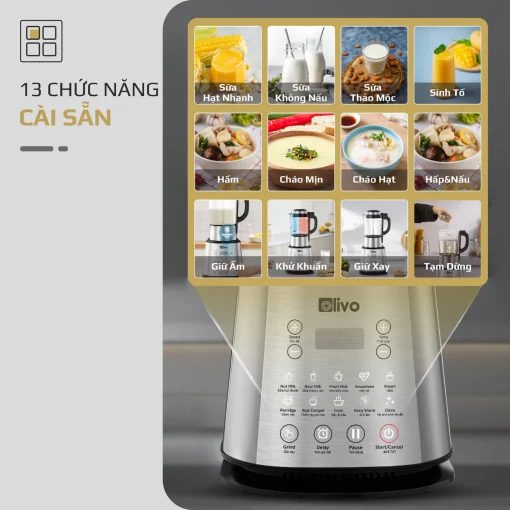 Máy Làm Sữa Hạt OLIVO X20 PLUS – Phiên Bản Nâng Cấp, 3 Chức Năng Nấu Sữa, Tạm Dừng Thông Minh, Chạy Êm - Hình ảnh 22