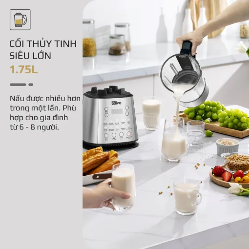 Máy Làm Sữa Hạt OLIVO X20 PLUS – Phiên Bản Nâng Cấp, 3 Chức Năng Nấu Sữa, Tạm Dừng Thông Minh, Chạy Êm - Hình ảnh 26
