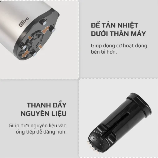 Máy Ép Chậm OLIVO SJ200 – Ép Kiệt Bã 98%, Tốc Độ 39 Vòng/Phút, Dễ Vệ Sinh - Hình ảnh 20
