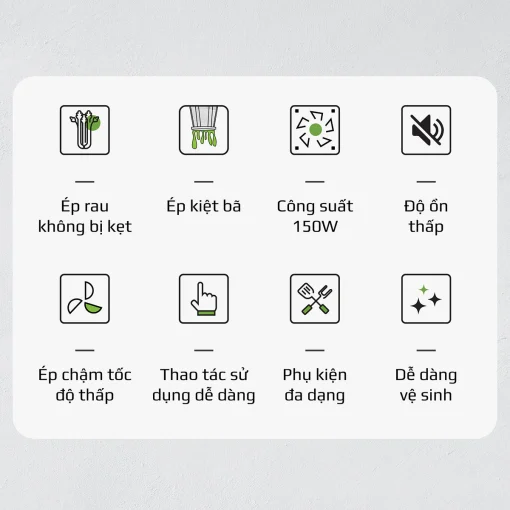 Máy Ép Chậm Trục Ngang OLIVO SJ22 – Ép Rau Không Kẹt, Kiệt Bã, Dễ Vệ Sinh - Hình ảnh 2