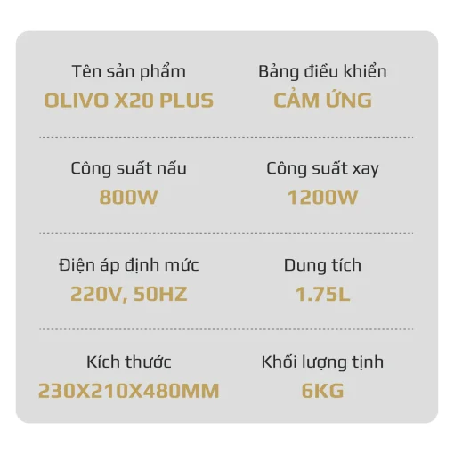 Máy Làm Sữa Hạt OLIVO X20 PLUS – Phiên Bản Nâng Cấp, 3 Chức Năng Nấu Sữa, Tạm Dừng Thông Minh, Chạy Êm - Hình ảnh 31