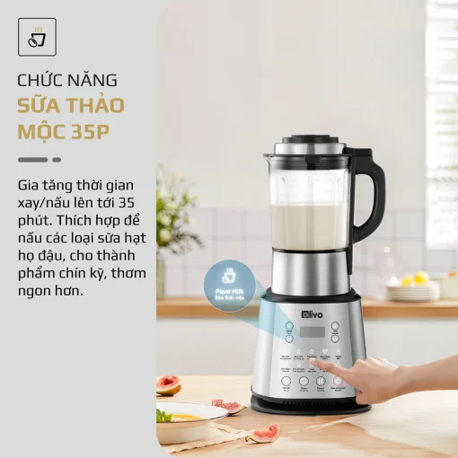 Máy Làm Sữa Hạt OLIVO X20 PLUS – Phiên Bản Nâng Cấp, 3 Chức Năng Nấu Sữa, Tạm Dừng Thông Minh, Chạy Êm - Hình ảnh 4