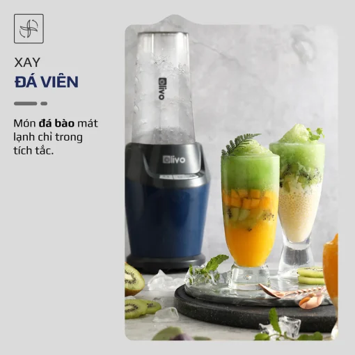 Máy Xay Sinh Tố OLIVO MB1000 – 3 Cốc Xay Linh Hoạt, Xay Đá, Smoothie, Đồ Ăn Dặm, Công Suất 1000W - Hình ảnh 5