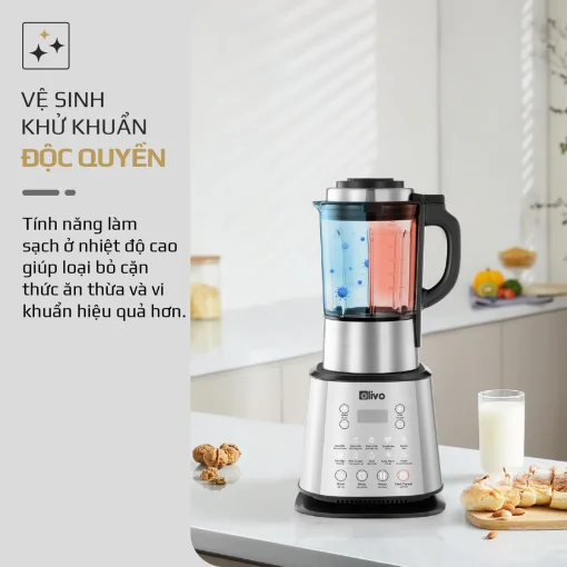Máy Làm Sữa Hạt OLIVO X20 PLUS – Phiên Bản Nâng Cấp, 3 Chức Năng Nấu Sữa, Tạm Dừng Thông Minh, Chạy Êm - Hình ảnh 6