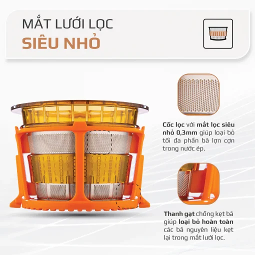 Máy Ép Chậm OLIVO SJ200 – Ép Kiệt Bã 98%, Tốc Độ 39 Vòng/Phút, Dễ Vệ Sinh - Hình ảnh 5