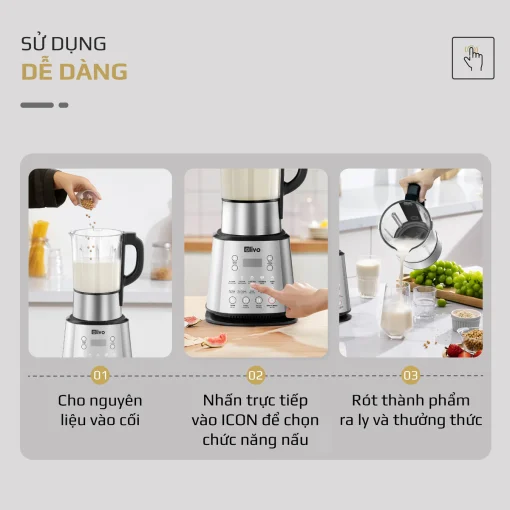 Máy Làm Sữa Hạt OLIVO X20 PLUS – Phiên Bản Nâng Cấp, 3 Chức Năng Nấu Sữa, Tạm Dừng Thông Minh, Chạy Êm - Hình ảnh 8