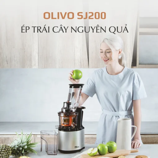 Máy Ép Chậm OLIVO SJ200 – Ép Kiệt Bã 98%, Tốc Độ 39 Vòng/Phút, Dễ Vệ Sinh - Hình ảnh 8