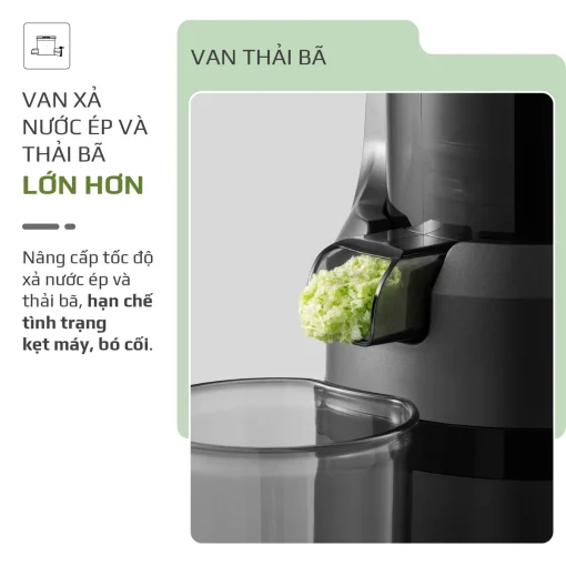 Máy Ép Chậm OLIVO SJ240 – Phiên Bản Giới Hạn Màu Titanium, Khoang Ép Lớn, Ép Đa Năng Trái Cây Rau Củ - Hình ảnh 12