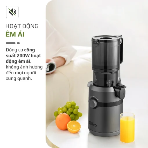 Máy Ép Chậm OLIVO SJ240 – Phiên Bản Giới Hạn Màu Titanium, Khoang Ép Lớn, Ép Đa Năng Trái Cây Rau Củ - Hình ảnh 15