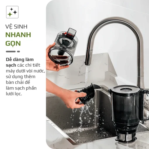 Máy Ép Chậm OLIVO SJ240 – Phiên Bản Giới Hạn Màu Titanium, Khoang Ép Lớn, Ép Đa Năng Trái Cây Rau Củ - Hình ảnh 18