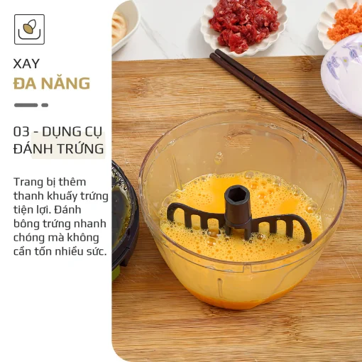Dụng Cụ Xay Thực Phẩm Mini OLIVO MPC400A – Xay Tỏi Ớt, Xay Thịt, Xay Hạt, Dung Tích 400ML, Dây Kéo Chắc Chắn - Hình ảnh 6