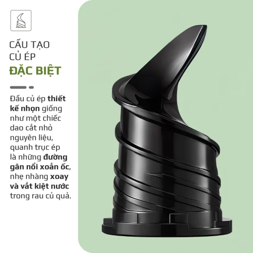 Máy Ép Chậm OLIVO SJ240 – Phiên Bản Giới Hạn Màu Titanium, Khoang Ép Lớn, Ép Đa Năng Trái Cây Rau Củ - Hình ảnh 8