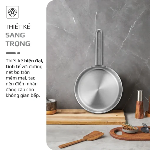 Chảo Inox OLIVO P2055 – Chống Dính Tự Nhiên, Dùng Mọi Loại Bếp, 20cm - Hình ảnh 11