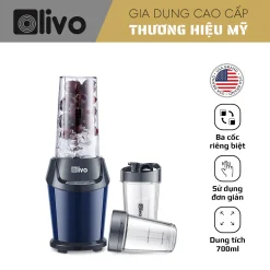 Máy Xay Sinh Tố OLIVO MB1000 – 3 Cốc Xay Linh Hoạt, Xay Đá, Smoothie, Đồ Ăn Dặm, Công Suất 1000W