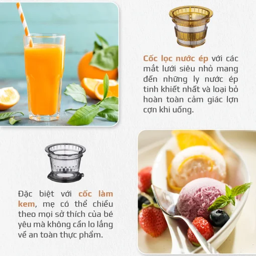 Máy Ép Chậm OLIVO SJ200 – Ép Kiệt Bã 98%, Tốc Độ 39 Vòng/Phút, Dễ Vệ Sinh - Hình ảnh 24