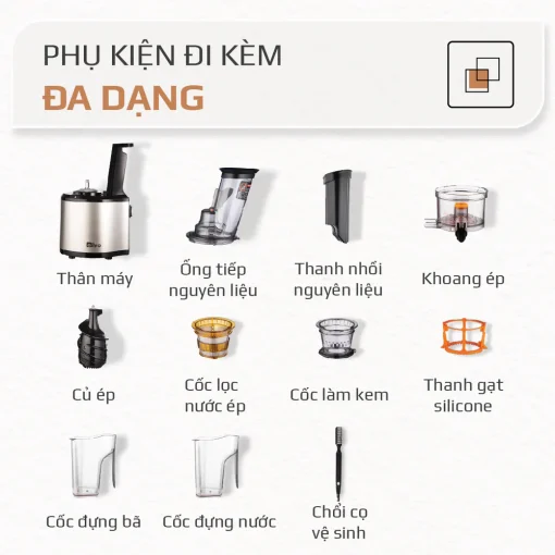 Máy Ép Chậm OLIVO SJ200 – Ép Kiệt Bã 98%, Tốc Độ 39 Vòng/Phút, Dễ Vệ Sinh - Hình ảnh 25