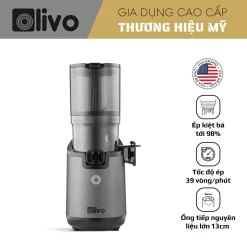 Máy Ép Chậm OLIVO SJ196 Titanium – Ép Trái Cây Nguyên Quả, Động Cơ AC Êm Ái, Cao Cấp