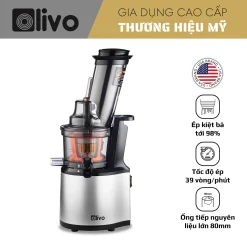 Máy Ép Chậm OLIVO SJ200 – Ép Kiệt Bã 98%, Tốc Độ 39 Vòng/Phút, Dễ Vệ Sinh
