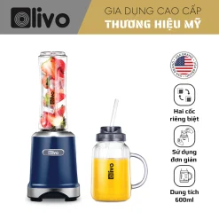 Máy Xay Sinh Tố OLIVO MB300 – 2 Cốc Linh Hoạt, Xay Đá Bào, Sinh Tố, Smoothie – Dung Tích 600ML