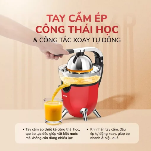 Máy vắt cam UNIE UECJ-666 công suất 100W, 500ml, inox 304 - Hình ảnh 6