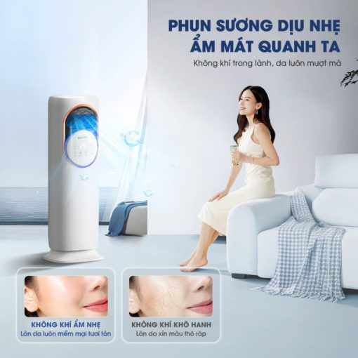 Quạt điều hòa thông minh All in One KSA368 làm mát, sưởi, tạo ẩm, diệt khuẩn - Ảnh 3
