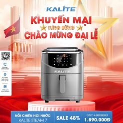Nồi chiên hơi nước KALITE STEAM 7 chiên hấp 2 trong 1, 7 lít