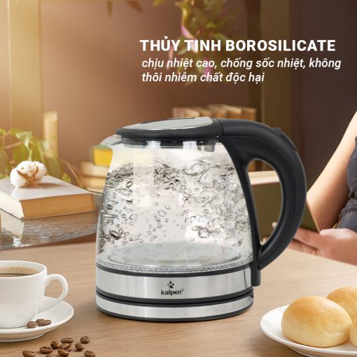 Ấm Đun Nước Siêu Tốc Kalpen KK67, 1200ml Hàng Chính Hãng KALPEN Bảo Hành 2 Năm - Ảnh 8
