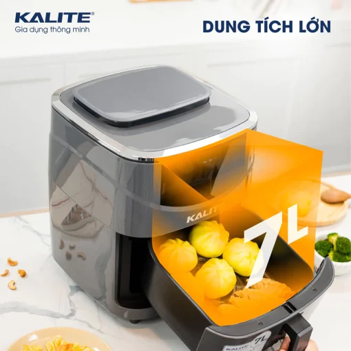 Nồi chiên hơi nước KALITE STEAM 7 chiên hấp 2 trong 1, 7 lít - Ảnh 6