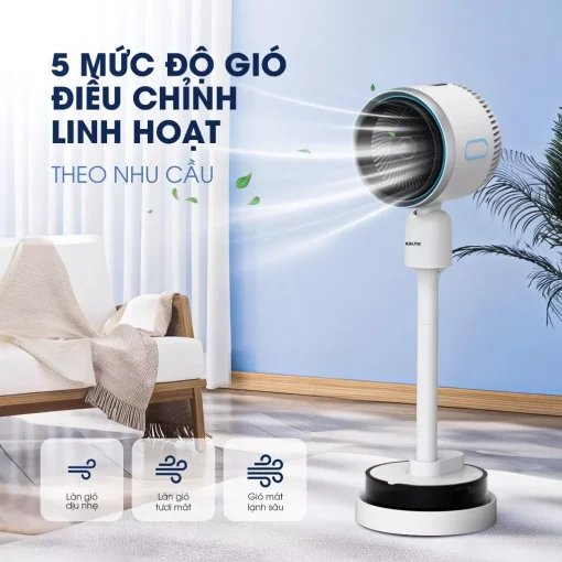 Quạt điều hòa thông minh All in One Kalite KSA369 làm mát, sưởi ấm, phun sương, diệt khuẩn, bảo hành 12 tháng - Ảnh 5