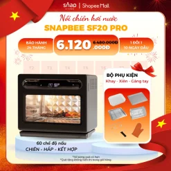 Nồi Chiên Hơi Nước Snapbee SF20 PRO–Dung Tích 20L–Công Nghệ Đột Phá–56 Chế Độ Nấu–Inox 316 Snap Kitchen