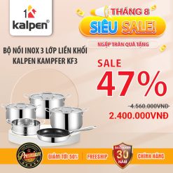 Bộ nồi Inox 3 lớp đúc liền khối Kalpen chiếc Kampfer KF3