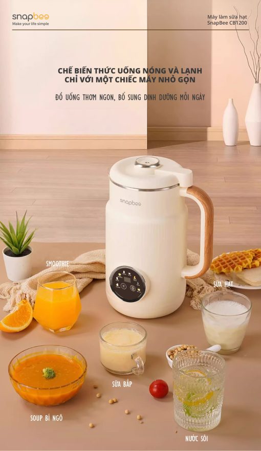 Máy Xay Nấu Đa Năng SNAPBEE CB1200 – Nhỏ Gọn – Đa Chức Năng – Cao Cấp – Chống Trào – Giá Tốt Nhất - Ảnh 9