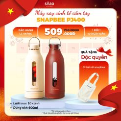Máy Xay Sinh Tố Cầm Tay Không Dây Snapbee PJ400, Máy Xay Đa Năng Nhỏ Gọn, Sạc Pin, Type-C, Xay được đá viên nhỏ