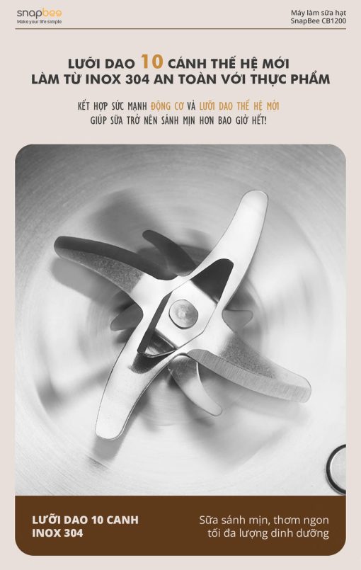 Máy Xay Nấu Đa Năng SNAPBEE CB1200 – Nhỏ Gọn – Đa Chức Năng – Cao Cấp – Chống Trào – Giá Tốt Nhất - Ảnh 4